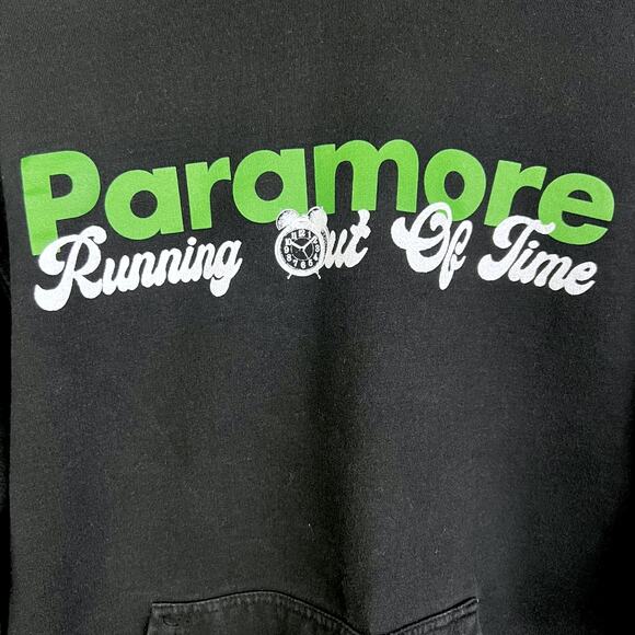 Paramore Running Out of Time Band Hoodie - Black - Size Medium - Picture 2 of 6